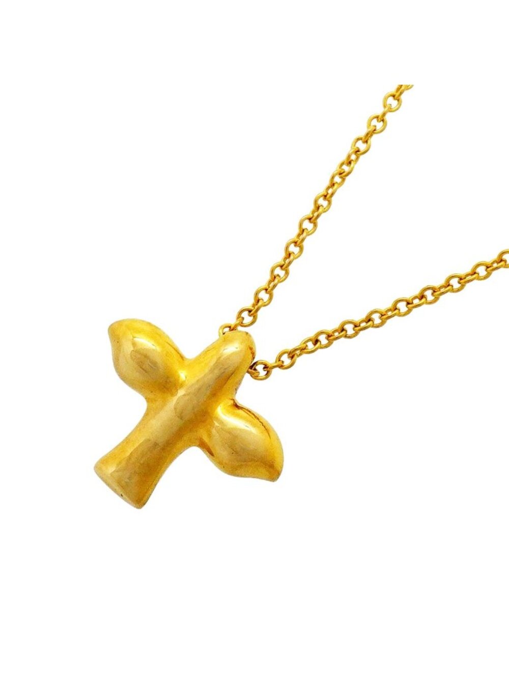 Tiffany & Co Necklace Bird Cross 18k Yellow Gold